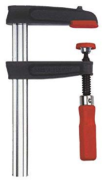 BESSEY Temperguss-Schraubzwinge TPN16BE, Spannweite 160 mm Ausladung 80 mm, Stabile Hohlprofilschiene mit Riffelung, Gewicht 0,73 Kg