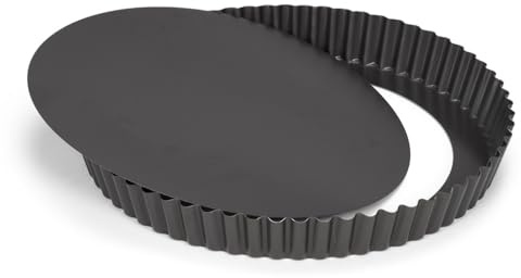 patisse 2944 Moule à Tarte Antiadhésif Fond Amovible Acier Revêtu Gris Anthracite 24 cm