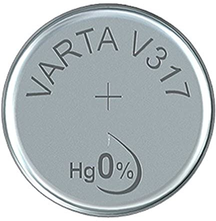VARTA 14501317 - Knopfzellen-Batterie V317 mit 1,5 Volt, Kapazität 8 mAh, chemisches System Silberoxid, für elektronische Alltagsgeräte zur Sicherstellung einer optimalen Energieversorgung