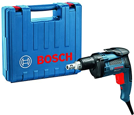 Bosch Professional Trockenbauschrauber GSR 6-45 TE (inkl. Tiefenanschlag, Universalhalter magnetisch, 1x Schraubendrehereinsatz, Gürtelclip, Handwerkoffer)