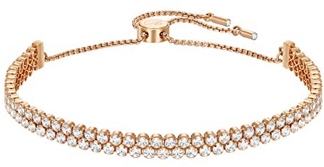 Swarovski Subtle bracelet, White, Rose gold-tone plated