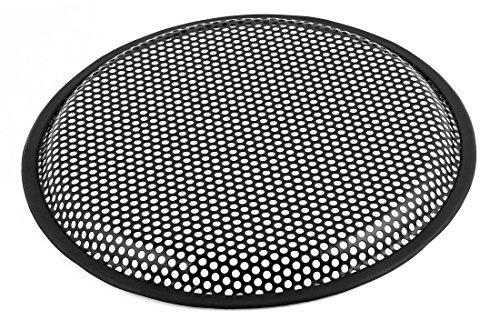 sourcing map 10 Zoll Subwoofer Abdeckung Grill Schwarz 1 Stk Schutz Metall | Schützt Vor Schnitten Rissen Und Beulen, Flaches Design, Größe 258mm X 3mm, Nettogewicht 152g, Inklusive Montagezubehör