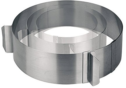 Lacor 68200 - Anneau de pâtisserie extensible 16-30 cm en acier inoxydable | Fabriqué en acier inoxydable de qualité alimentaire; haute résistance à la corrosion et usure quotidienne