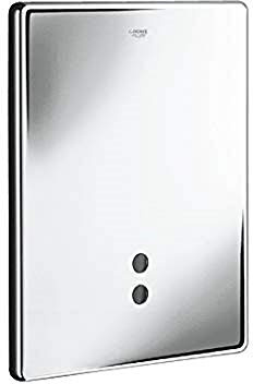 GROHE Tectron Skate - Infrarot-Elektronik für Urinal (Magnetventil mit Schmutzfangsieb, Frontplatte 156mm x 197 mm, Mit Infrarotsensor,), Chrom, 37750000