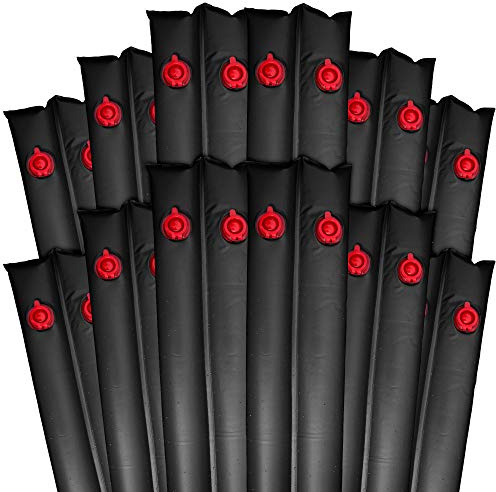 Robelle 3811-BLK-12 Pool Cover Weights, 12-Pack, 10 ft. Black Double Chamber, 16 Gauge