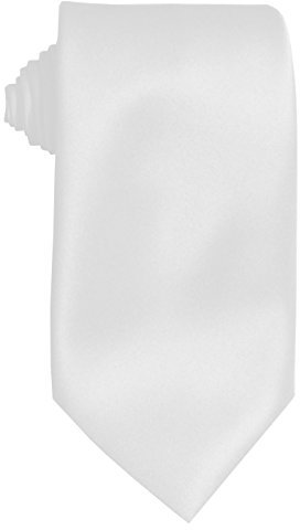Great British Tie Club Jungen Satin Hochzeit Krawatten - 24 Farben - 52 Länge (Weiß)