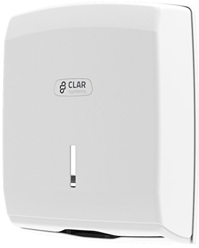 Clar Systems T6100PB Dispensador de Papel Toalla, 600 Toallas, Blanco