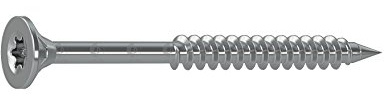 Dresselhaus 0/3585/000/5,0/70/ /02 JD-79-Universalschraube mit Senkkopf und Fräsrippen, I-Stern und Teilgewinde, Edelstahl rostfrei A2, 5 x 70 mm, 5 x 70, 100 Stück