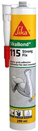 SIKA - Adhesivo de montaje de fuerte agarre - sikaBond 115 Strong Fix - Blanco - Interiores o exterior protegido - Alta resistencia final - 290ml