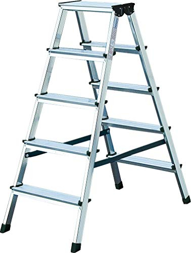 KRAUSE Doppelleiter Dopplo, 2 x 5 Stufen, 120342