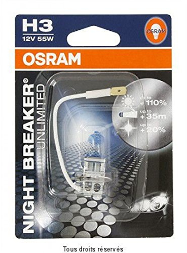 OSRAM H3 Glühlampe Fernscheinwerfer 55W Fernlicht Halogen Birne 64151NBU-01B