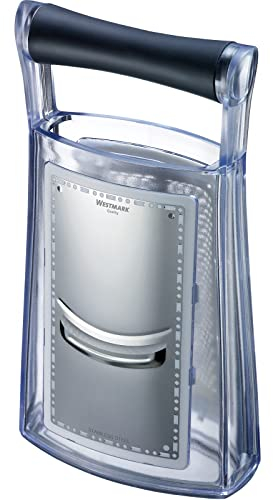 Westmark Turmreibe mit Auffangbehälter, Technicus-Duo, Höhe: 23,5 cm , Rostfreier Edelstahl/Kunststoff, Silber/Schwarz/Transparent, 14342270