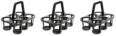 keeeper 10184826000 Flaschenträger, Halter für 6 Flaschen, aus Kunststoff, Graphite (3 Stück)