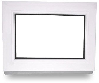 Kellerfenster - Kunststoff - Festverglasung (FIB) - weiß - BxH 60x80cm - 70mm Profil - 2-fach-Verglasung - Wunschmaße möglich