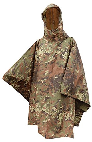 Mil-Tec - Poncho da uomo Vegetato Woodland