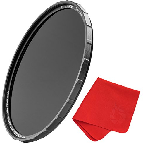 77mm X2 3-Stop ND Filter for Camera Lenses - Neutral Density Professional Photography Filter with Lens Cloth - MRC8, Nanotec, Ultra-Slim, Weather-Sealed by Breakthrough Photography