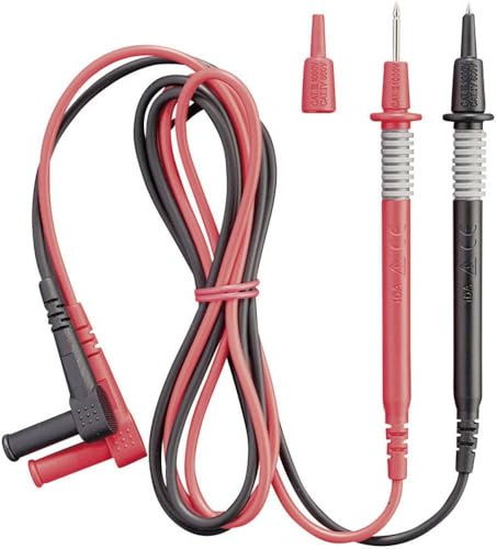 Benning Sicherheitsmessleitungen mit 2 mm Messspitze,044146, Rot/Schwarz