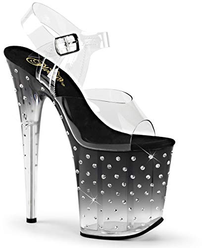 Pleaser Damen Stardust-808T Sandalen, Transparent (Transparent), 39 EU