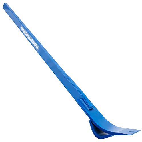 MARSHALLTOWN Round Fulcrum Monster Pry Bar, 56 Inch All-Steel Construction, Concrete Demo Bar, Large Pry Bar for Form Removal, Wrecking Bar, Crowbar, Made in USA, 10060