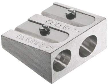 FABER-CASTELL 185710 – dubbelvässare metall för färg- och kritpennor