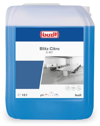 Buzil Blitz Citro G481, Classic Alkohol-Reiniger, 10 L Kanister