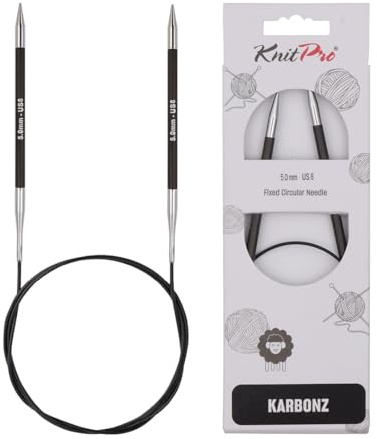 KnitPro Karbonz Rundstricknadel 32 (80cm) | 5mm