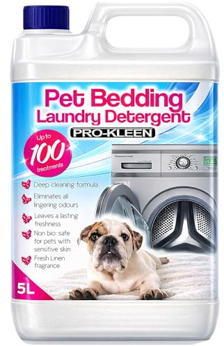 Pro-Kleen Pet Bedding Laundry Washing Detergent - Fresh Linen (5L) - Non-bio, Safe for Dogs with Sensitive Skin, Leaves a Lasting Freshness & Eliminates All Odours
