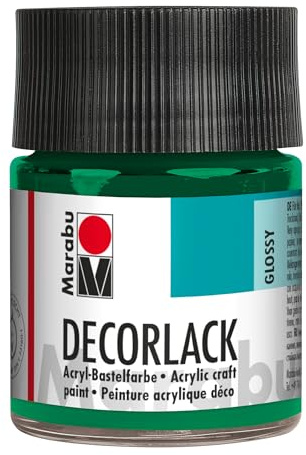 Marabu Decorlack 50ml Bastelfarbe Ganzjährig Ideal für Kreative Projekte Hochwertige Lackfarbe Saftgrün