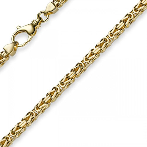 3,5mm Armband Armkette Königskette aus 750 Gold Gelbgold, 19cm