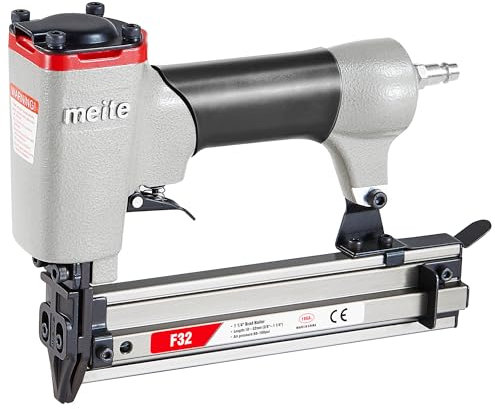 meite F32 Air Brad Nailer, 18G Pneumatic Brad Nail Gun Small Finish Nailer, Uses 18 Gauge Brad Nails 10-32mm