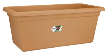 elho Green Basics Garten XXL 80cm - Mild Terra | L 39 x B 77 x H 34.5 cm | für den Außenbereich