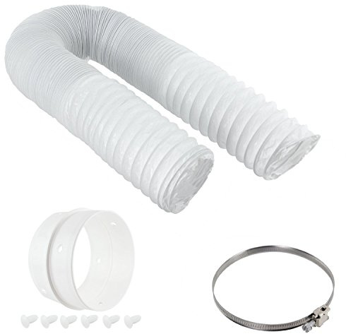 SPARES2GO Vent Hose & Extension Ring Kit for Logik Vented Tumble Dryer (4 / 100mm Diameter)