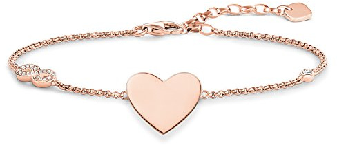 Thomas Sabo Damen Armband Herz Infinity 925 Sterling Silber A1486-416-14-L19,5V