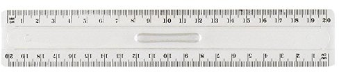 JPC 950225 Flachlineal, 200 mm aus Plastik mit Griff