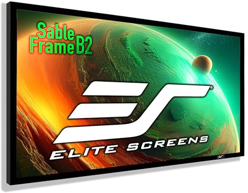 Elite Screens 135 inch Projector Screen Fixed Frame 16:9, 4K/8K UHD CineWhite UHD-B, ISF Certified, UST/Short/Standard Compatible, SB135WH2
