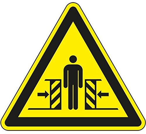 LEMAX® Warnschild Warnung vor Quetschgefahr,ASR/ISO,Folie,selbstklebend,SL 50mm,10/Boge