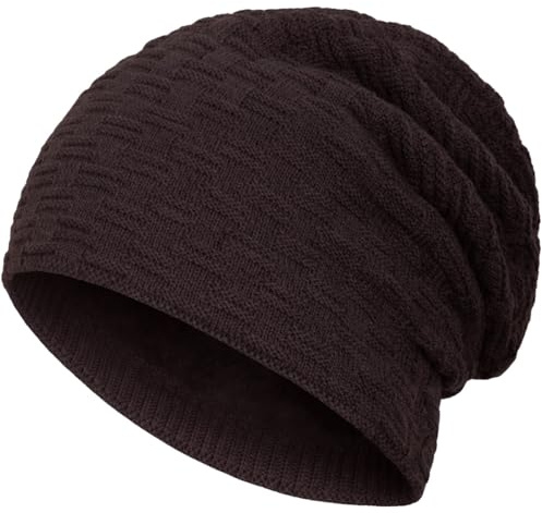 Compagno Gefütterte Mütze Herren Damen Wintermütze Beanie Strickmütze Winter Weihnachten Haube Hat Cap Männer Frauen