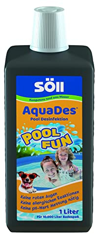 Söll 83692 AquaDes, 1 l - Pool-Desinfektion, Poolreinigung, Wasserpflege gegen Bakterien und Keime, Desinfektionmittel für Pool Planschbecken Schwimmbecken Kinderpool