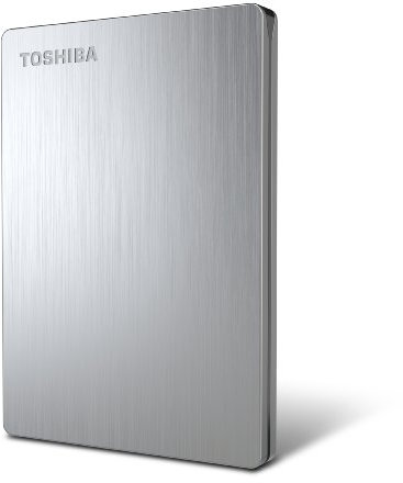TOSHIBA Canvio 500 GB Slim Portable External Hard Drive - Silver (HDTD105XS3D1)
