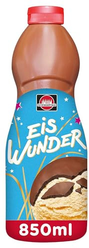 Schwartau Eiswunder Schokolade | Schoko-Eiskruste mit Knack-Effekt | 850ml | Für Eis, Desserts & Früchte | Einfach dosierbar | Ideal für Familien & Gastronomie | Ergiebige Großflasche