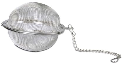 Staedter 702035 Thé et Boule à épices avec chaîne, Argent, 6.5 cm