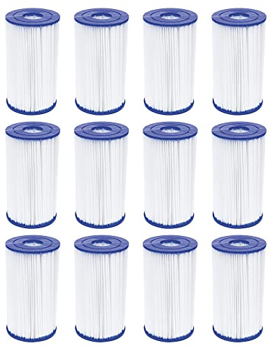 Bestway 58095E Lot de 12 cartouches de rechange pour pompe filtrante de piscine de type IV ou type B pour pompes filtrantes de 2 100 à 8 500 gallons par heure