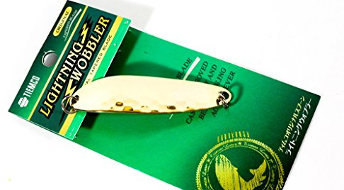 TIEMCO Lightning Wobbler Spoon, 2.2 inches (56 mm), 0.2 oz (7 g), Hammered Gold #301