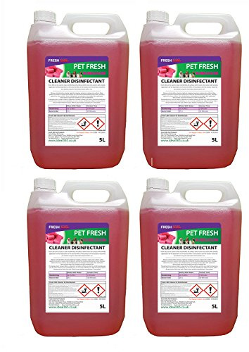 Fresh 365 Petdis01 chewing gum fragrance pet Zwinger disinfectant and deodoriser, 5L volume, 4 pieces