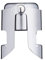 BarCraft Champagne Stopper with Luxury Polished Finish, Stainless Steel, Silver
