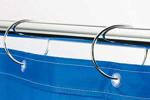 Spirella Duschvorhangringe 12 Stück Chrom Ringo - Passend für alle gängigen Duschvorhangstangen