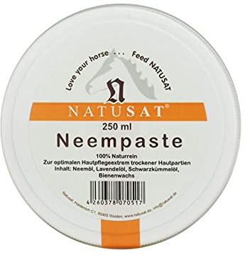 NATUSAT Neempaste – Cura del pelo e cura della pelle per cavalli e cani, protezione per la zona genitale e la testa (250 ml)