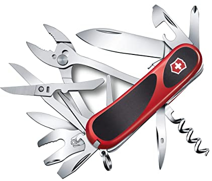 Victorinox, Evolution S557 Grip, Coltellino Svizzero, Originale, Multiuso, Campeggio, 21 Funzioni, Lama, grande, Apriscatole, Bloccabile