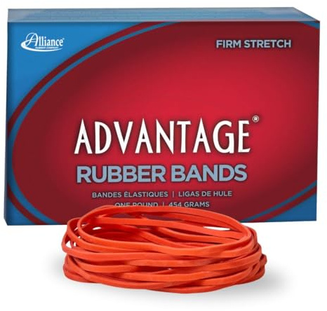 Alliance Red Packer Bands, Size #36 (5 x 1/8), Approx. 320 Bands, 1 lb. Box, Red (96365)