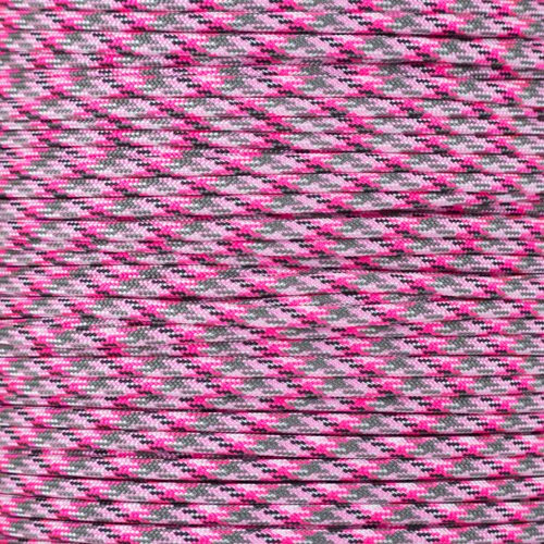 PARACORD PLANET 10 20 25 50 100 Fuß Stränge und 250 1000 Fußspulen Fallschirm 550 Schnur Typ III 7 Stränge Paracord (Neon Pink Camo 6,2 m)